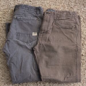 Eddie Bauer Men's Gray and Brown Pants Bundle
